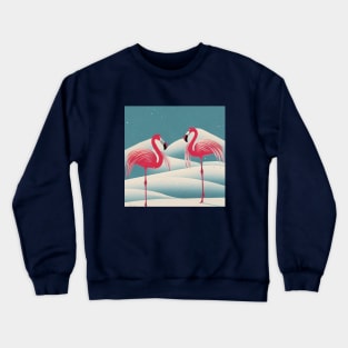 Snow Flamingos Crewneck Sweatshirt